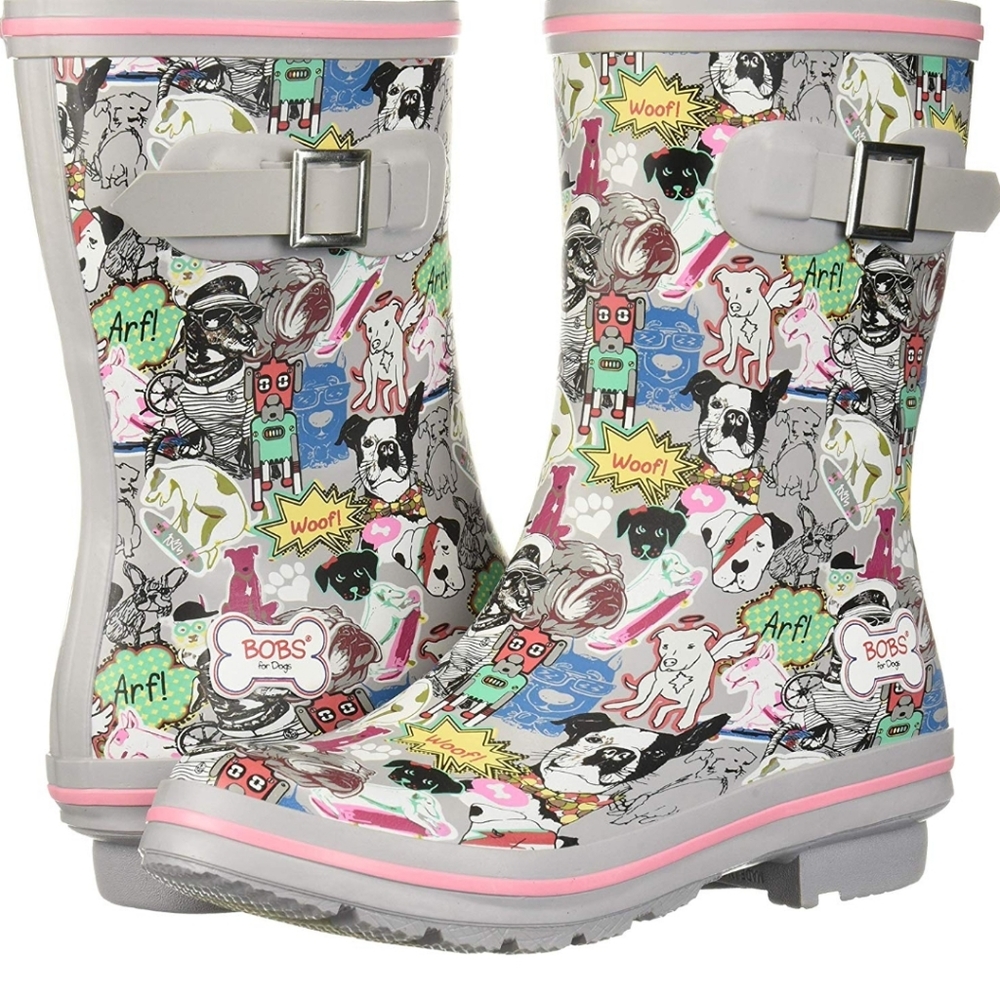 Bobs by skechers rain boots women's size 8